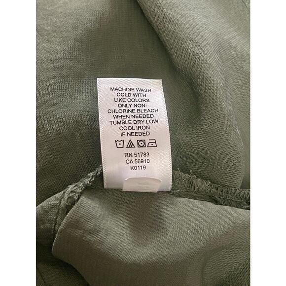 Maurices‎ Women Medium Olive Green Tank Top V- Neck W/tie Sleeveless EUC - Picture 9 of 10